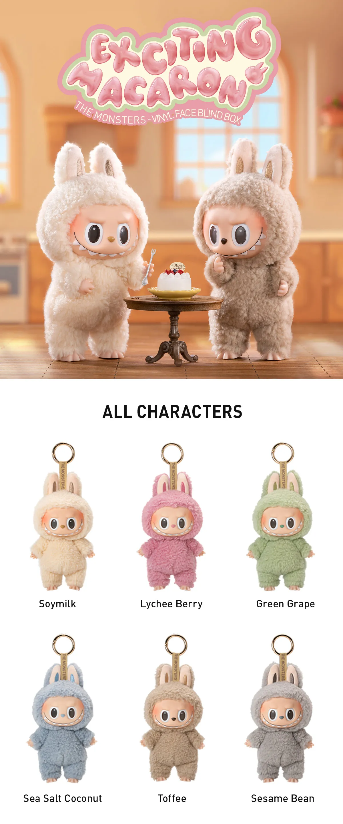 THE MONSTERS - Exciting Macaron Vinyl Face Blind Box (Whole Set)
