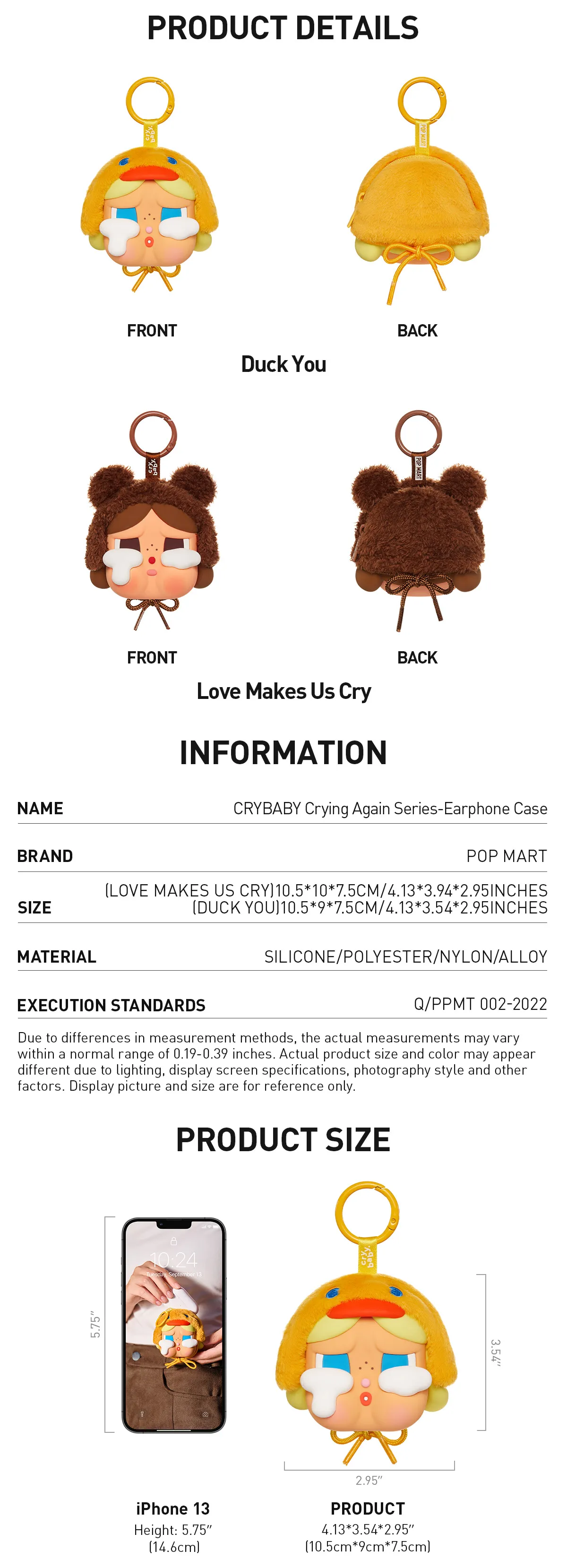 CRYBABY Crying Again Series Earphone Case (Love Makes Us Cry)