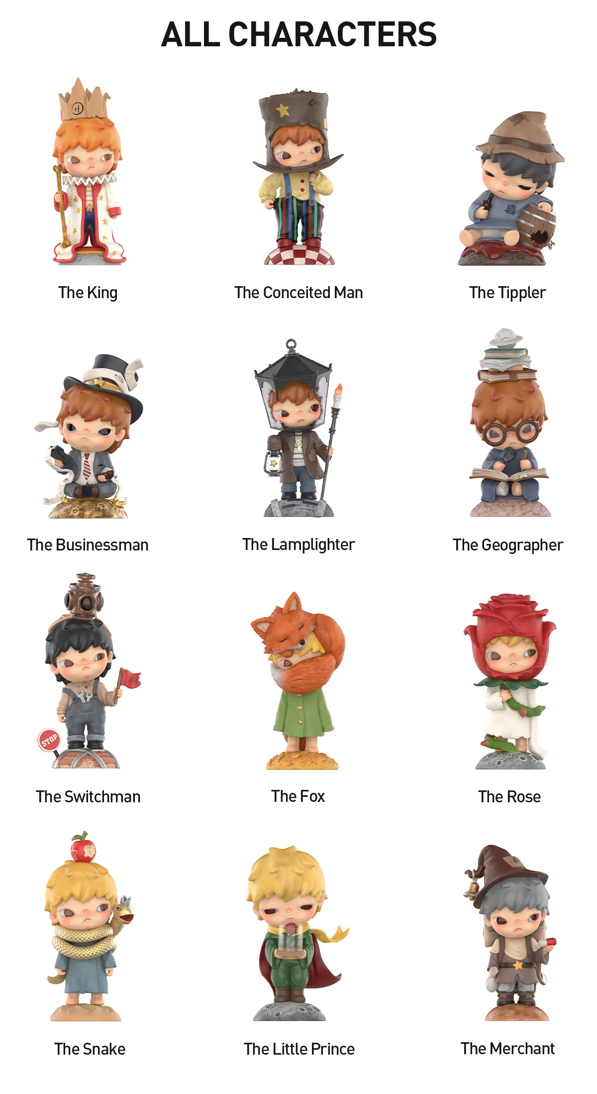 POP MART Hirono×Le Petit Prince Series Figures Blind Box (Whole Set)