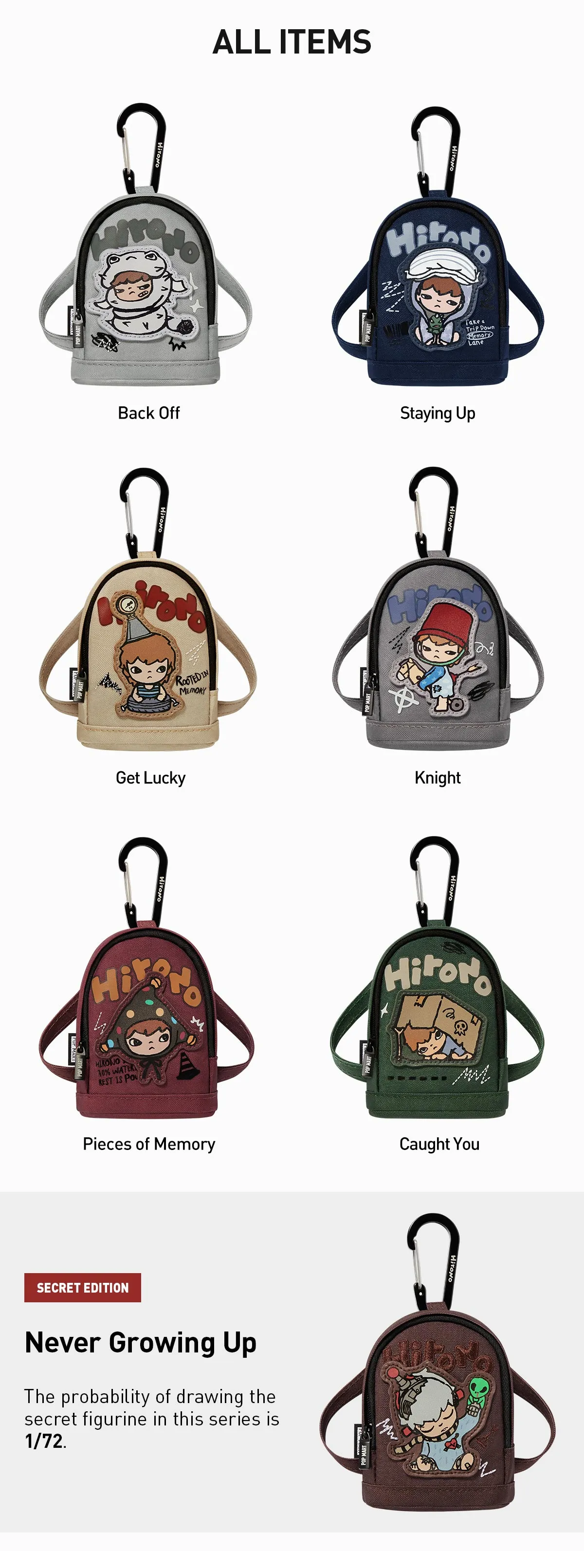 POP MART Hirono Echo Series - Mini Bag Blind Box (Whole Set)