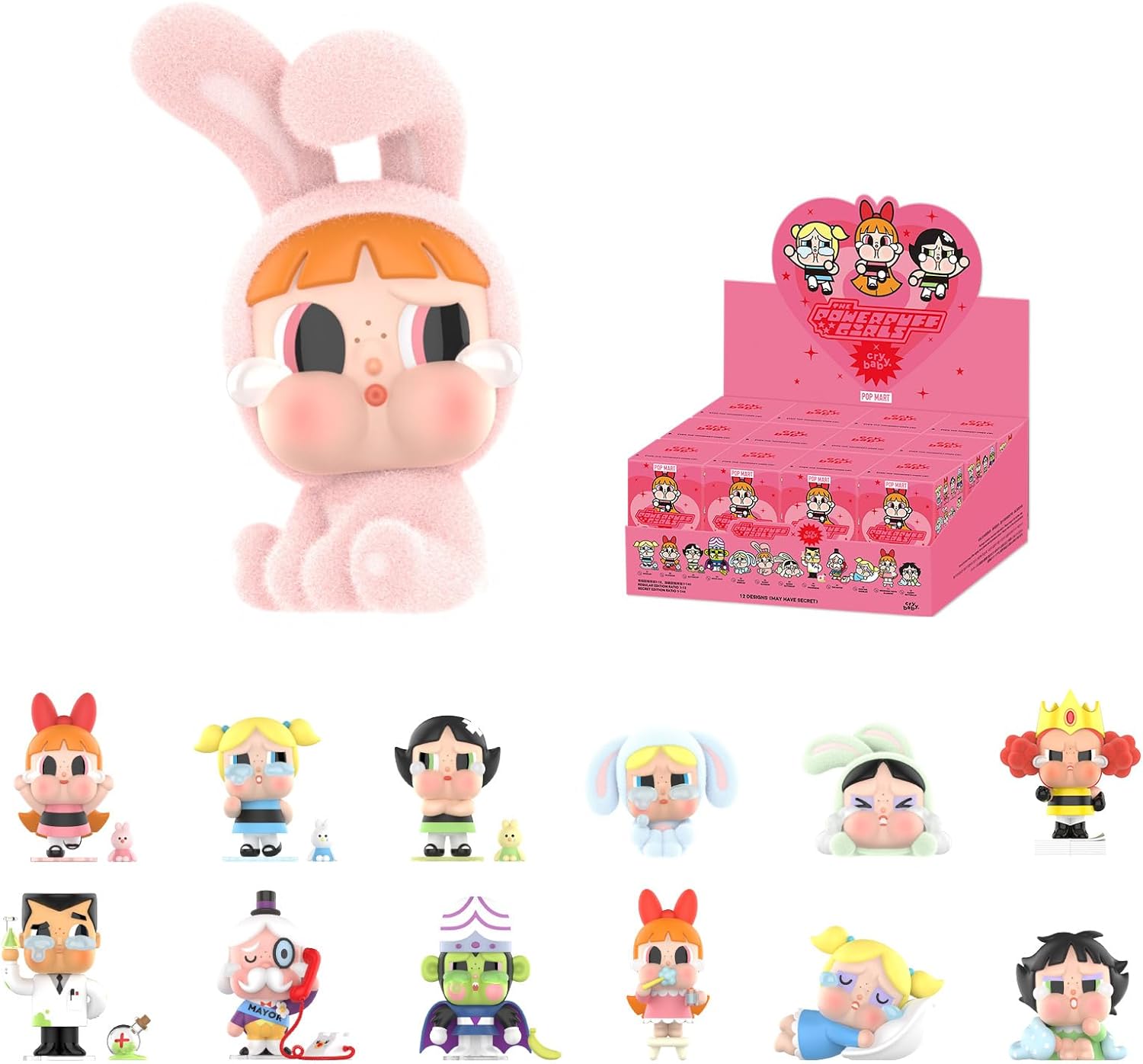 POP MART CRYBABY Powerpuff Girls Series Figures Blind Box (Whole Set)
