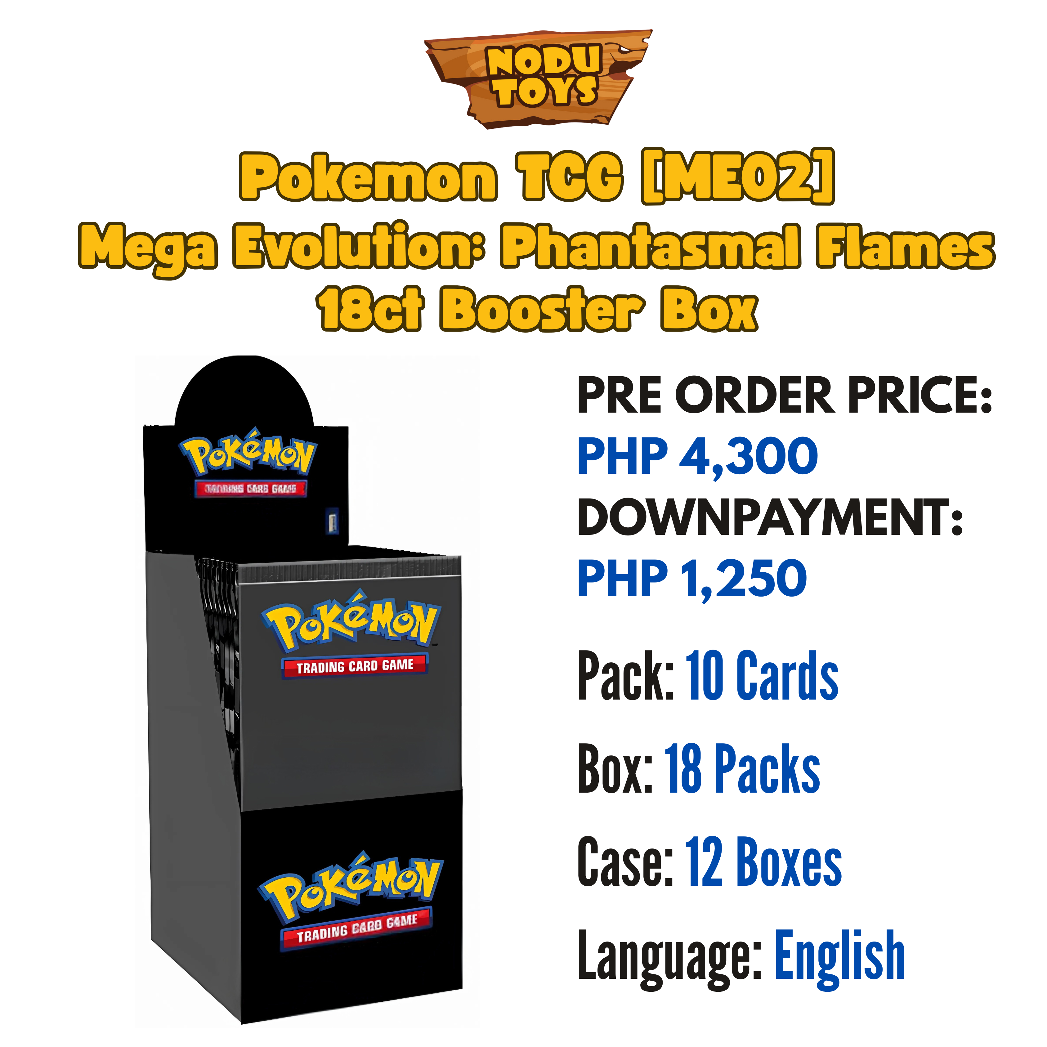 PRE ORDER Pokemon TCG [ME02] Mega Evolution: Phantasmal Flames 18ct Bo –  Nodu Toys
