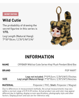 POP MART CryBaby Wild but Cutie Series - Vinyl Plush Pendant Blind Box (Whole Set)