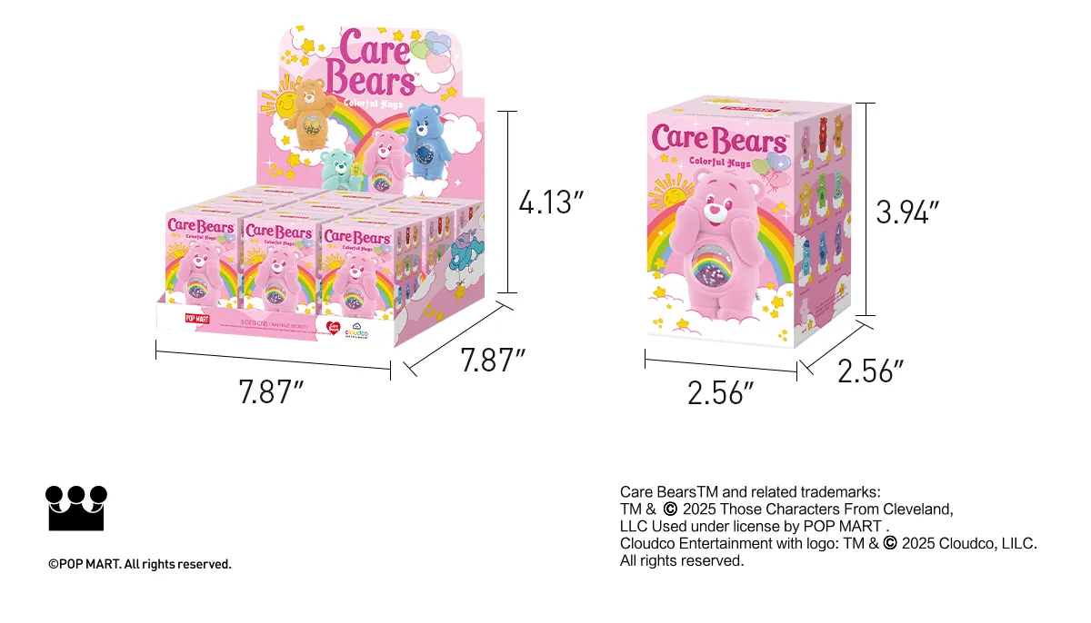 Care Bears Colorful Hugs Series Figures (Whole Set)