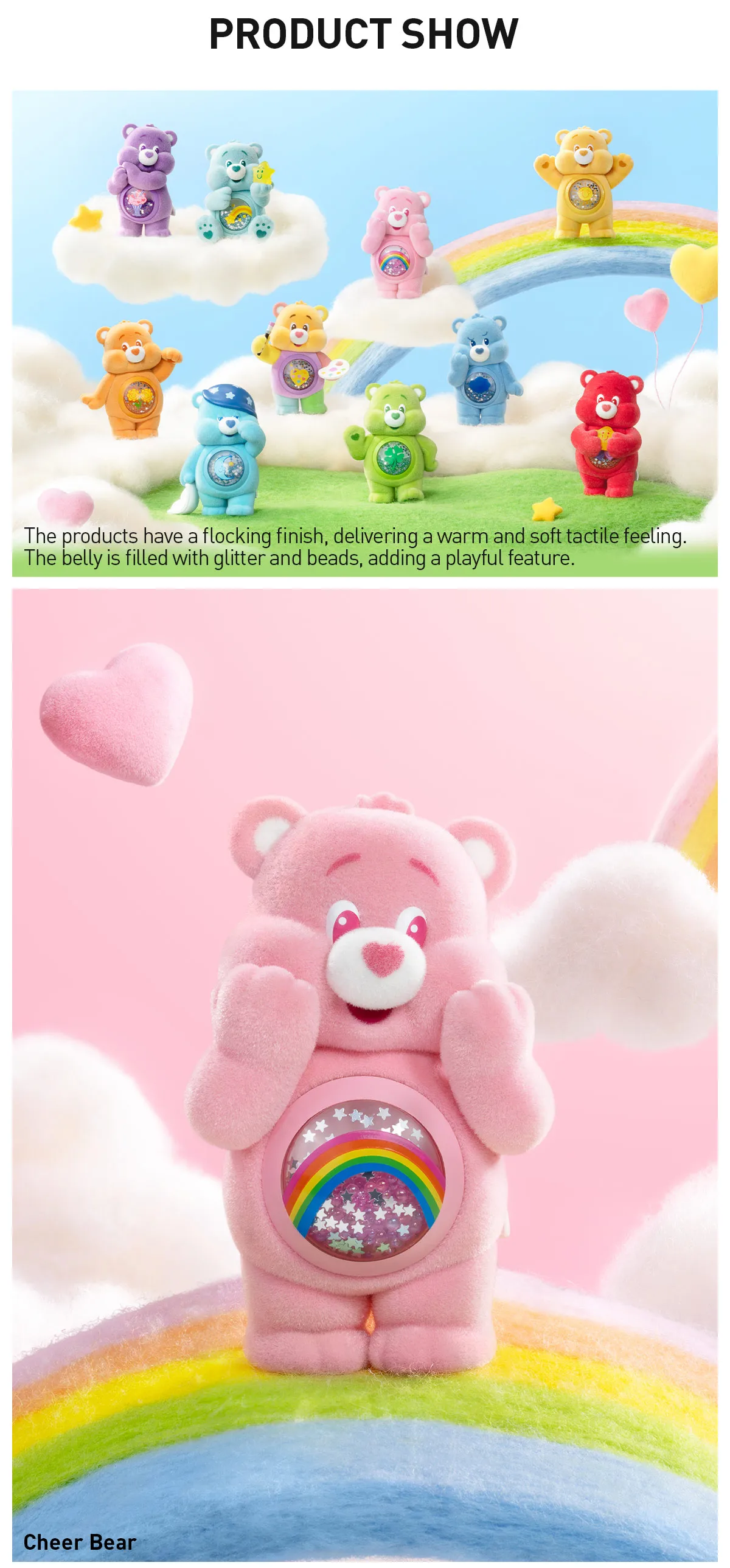 Care Bears Colorful Hugs Series Figures (Whole Set)