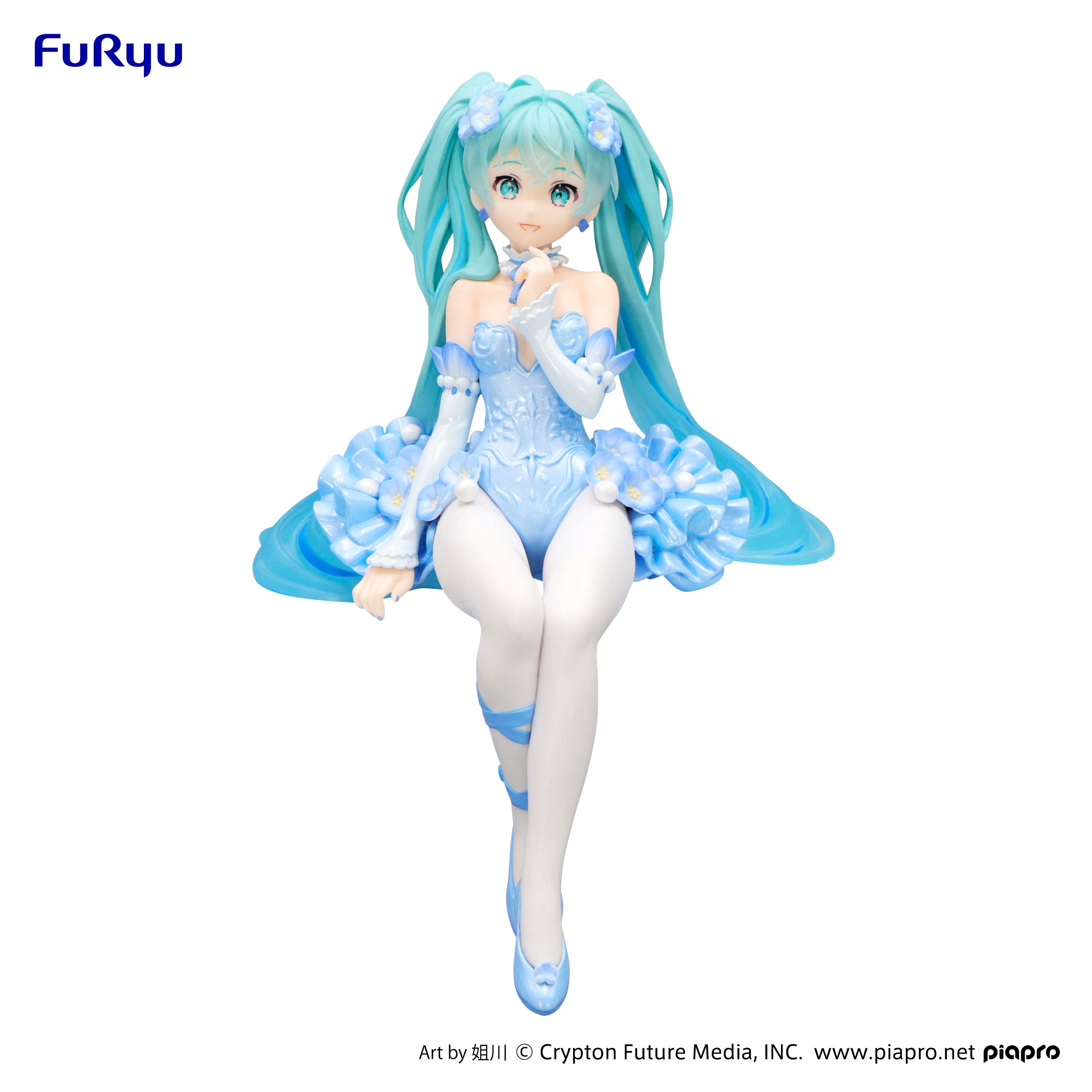 Noodle Stopper Figure Hatsune Miku - Flower Fairy Nemophila Pail Blue Color Ver.