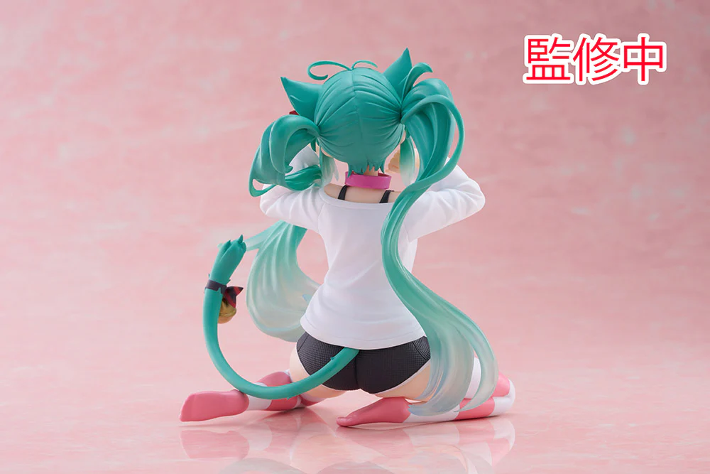 Taito Vocaloid Desktop Cute Figure Hatsune Miku Nekomimi T-Shirt Ver