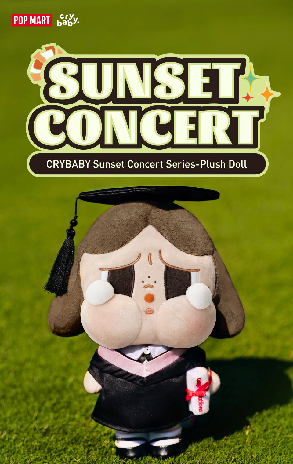 Pop Mart Cry Baby Sunset Concert Plush Pendant Blind Box (Single Box)