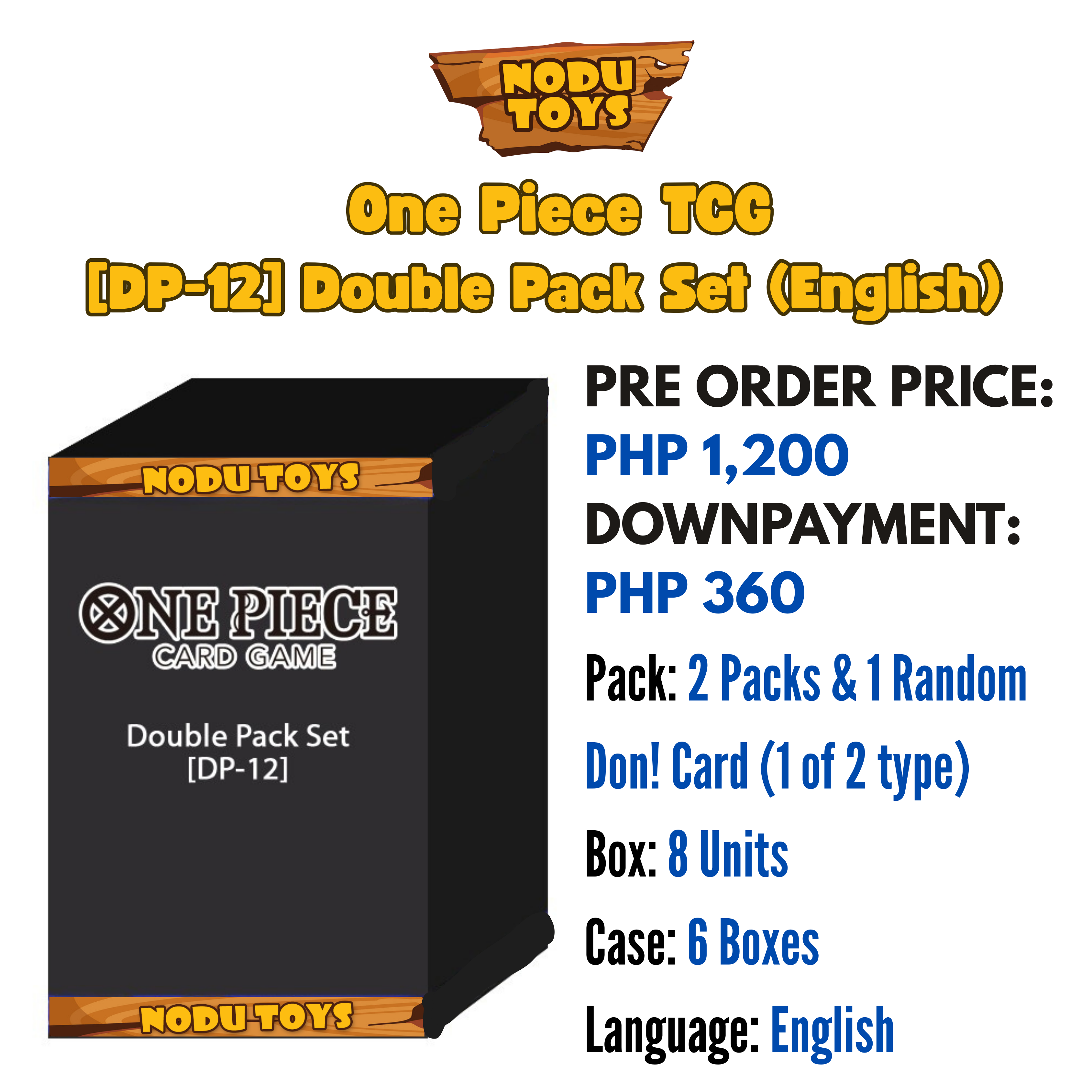 PRE ORDER One Piece Card Game [DP-12] Double Pack Set (English) – Nodu Toys